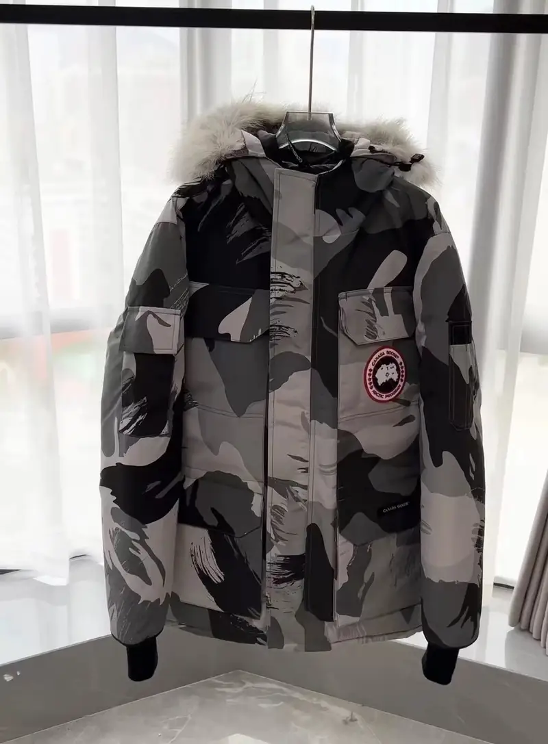 Canada Goose Wyndham Jacket — Grey camouflage colorway — USFans Spreadsheet photo
