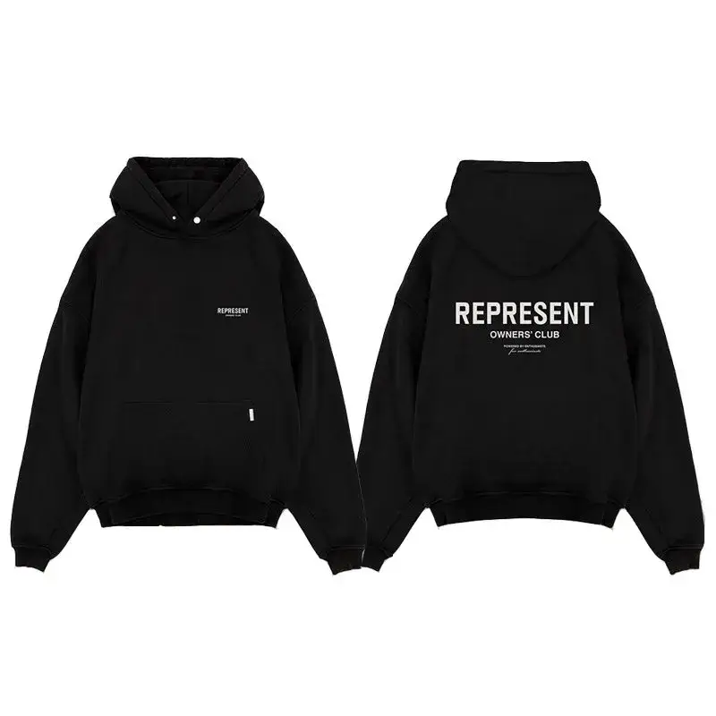 Represent Hoodie — Black white print colorway — Kakobuy Spreadsheet photo