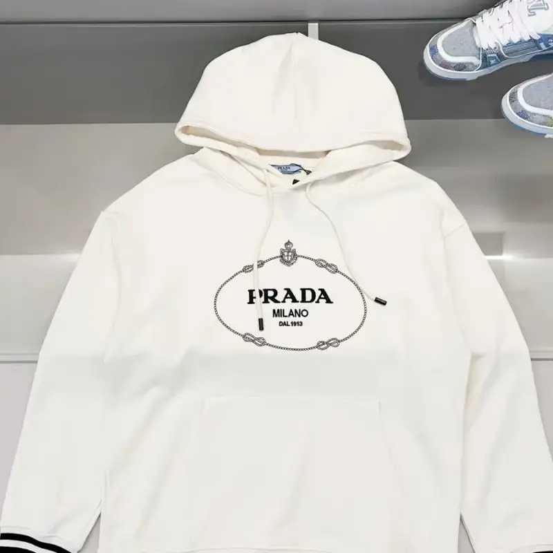 Prada Hoodie — White 1 colorway — USFans Spreadsheet photo