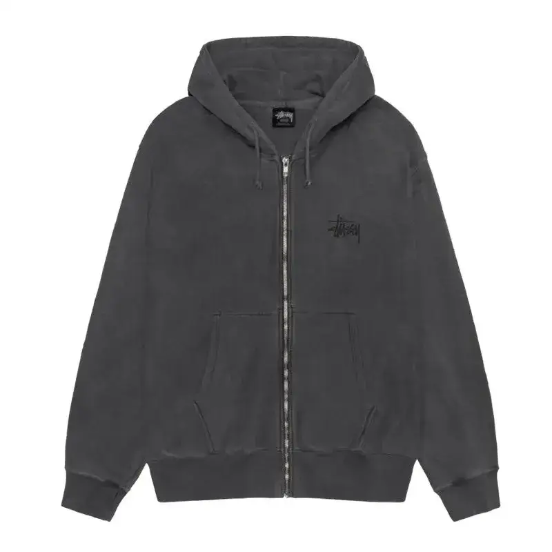 Stussy 8Ball Zip Hoodie — Basic Zipper Washed Black colorway — USFans Spreadsheet photo