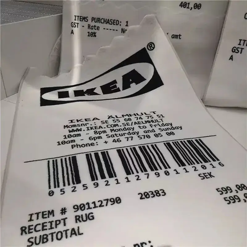Ikea Markerad "Receipt" Rug — New IKEA White Small Ticket Imitation Ca colorway — USFans Spreadsheet photo