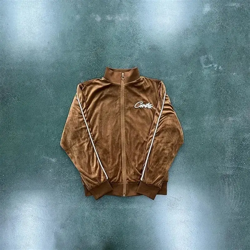 Corteiz Tracksuit Top — Brown velvet top colorway — USFans Spreadsheet photo