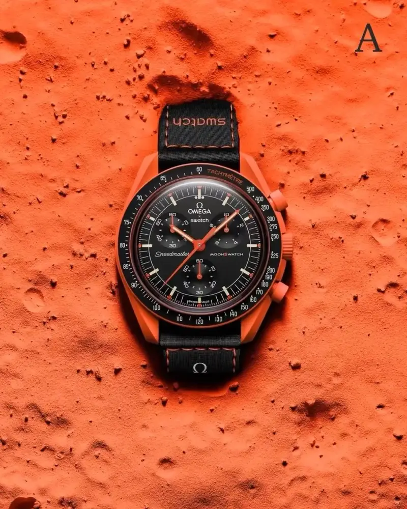 Omega x Swatch Watch — Lava Volcano colorway — USFans Spreadsheet photo