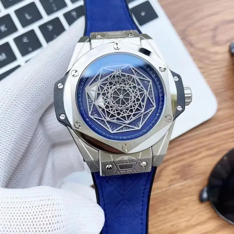Hublot Big Bang Sang Bleu — silver  Blue Plate  Blue Belt colorway — Kakobuy Spreadsheet photo