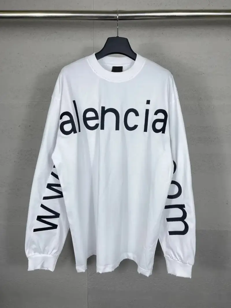 Balenciaga Text Long Sleeve — white colorway — USFans Spreadsheet photo