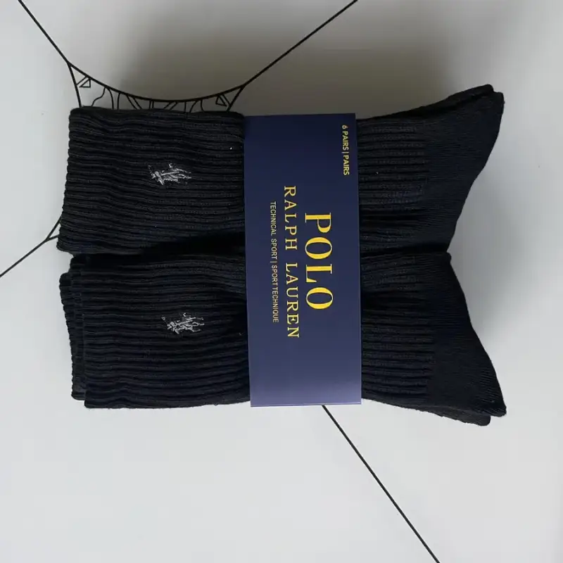 Ralph Lauren Socks Black — Black high tube colorway — USFans Spreadsheet photo