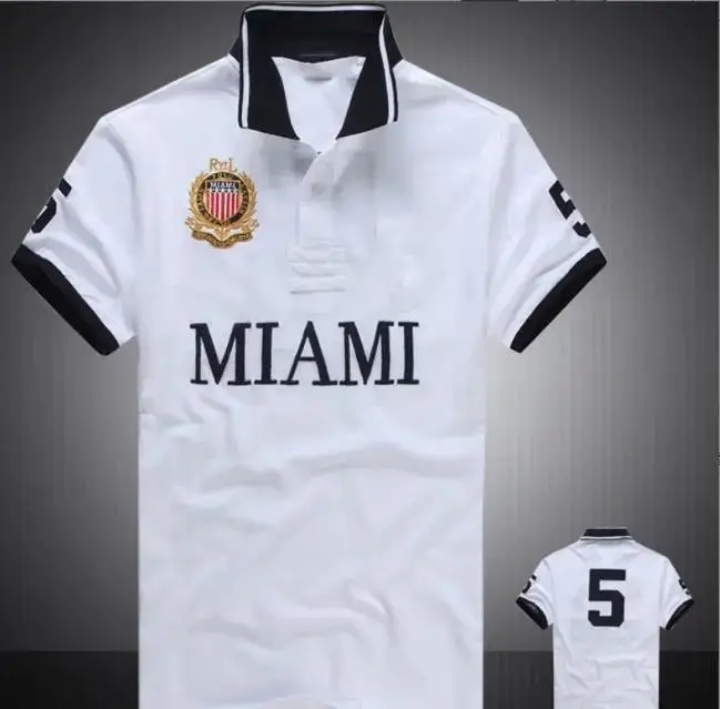 Polo Shirts (15+ styles) — Miami White colorway — USFans Spreadsheet photo