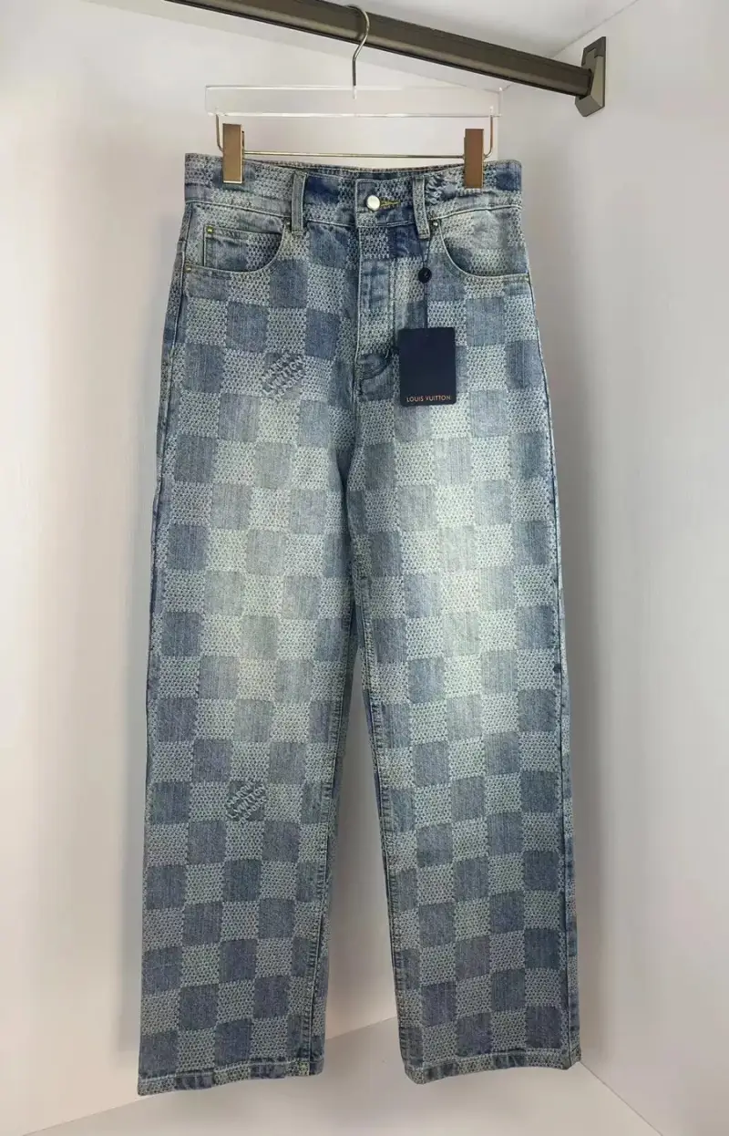 Louis Vuitton jeans — Checkered blue colorway — USFans Spreadsheet photo