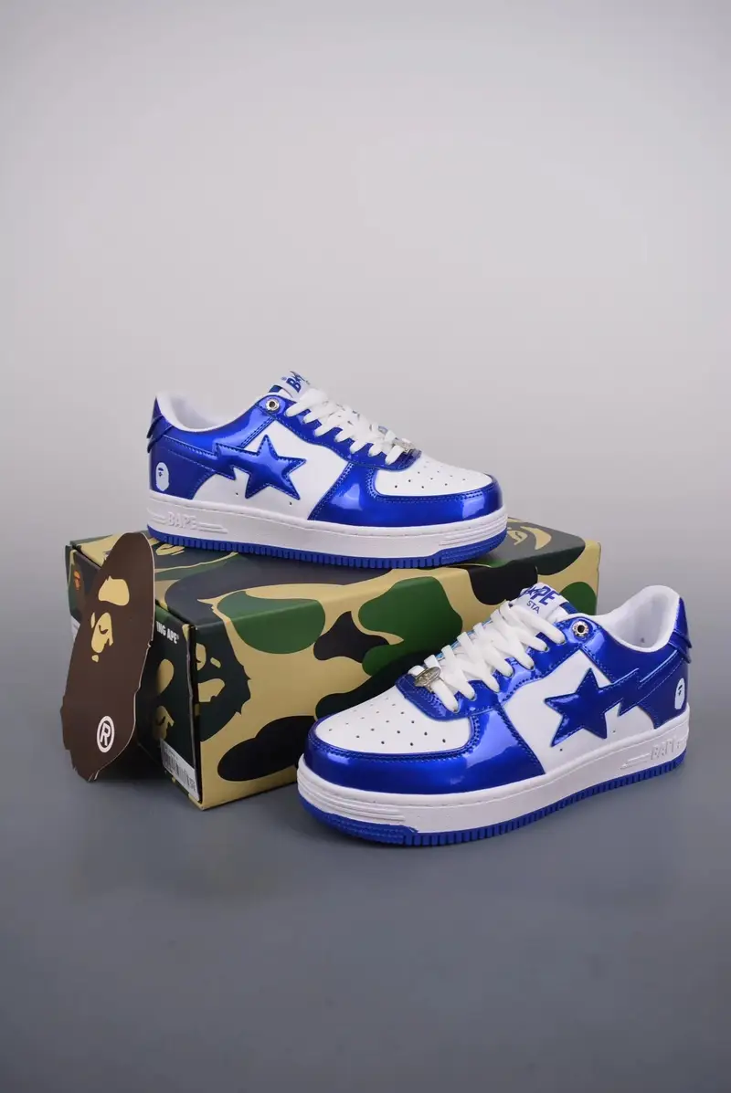 Bapesta Sneakers — Electroluminescent blue colorway — Kakobuy Spreadsheet photo