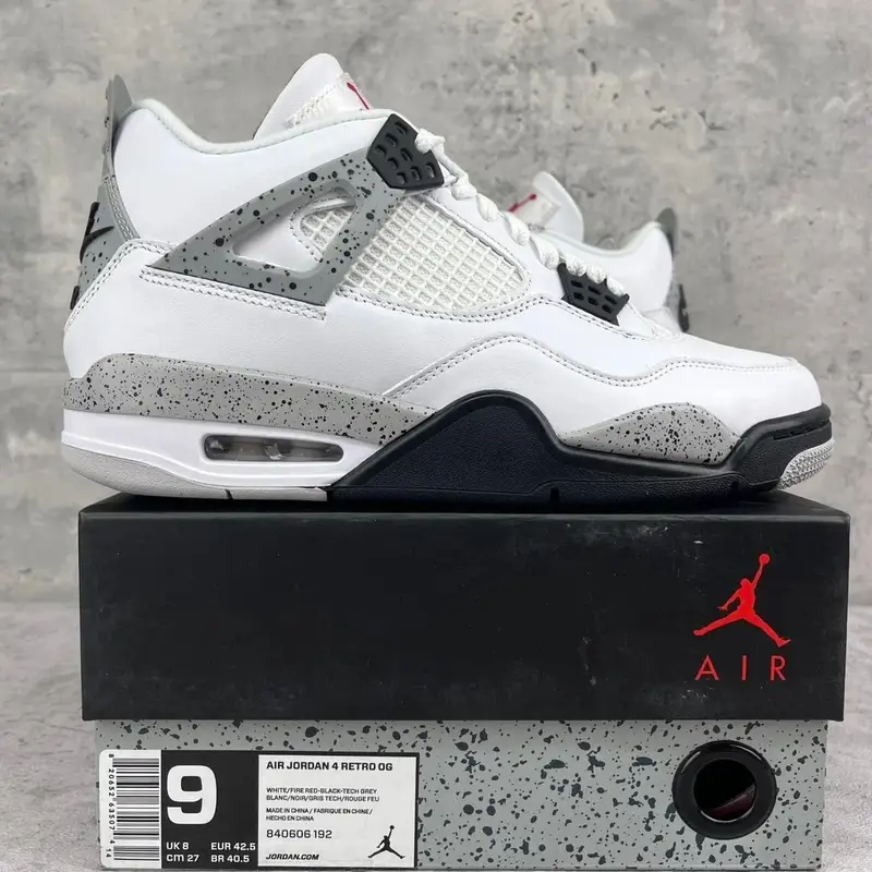 Jordan 4 Manila — White cement 840606-192 colorway — USFans Spreadsheet photo