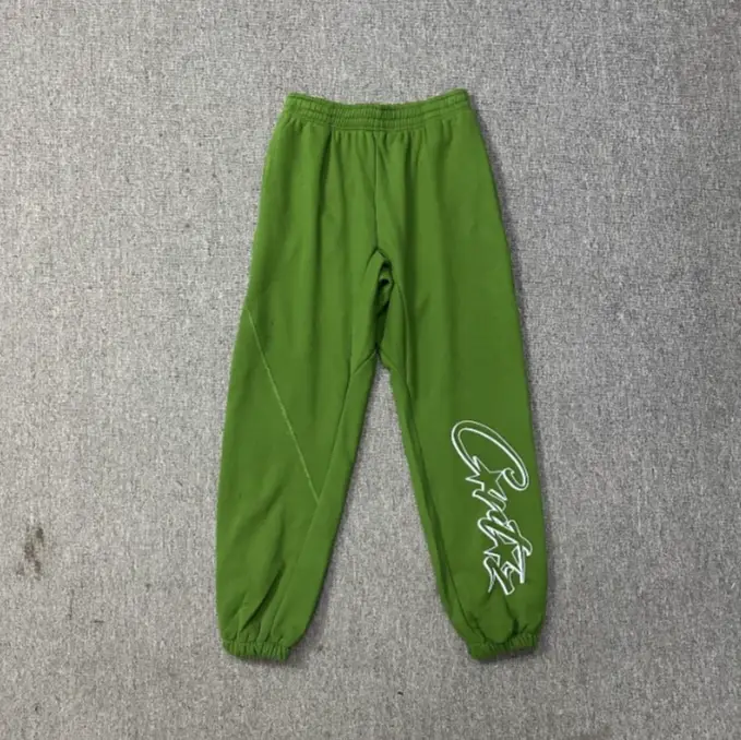 Corteiz Alcatraz Basic Triple Black Pants — Green 3 colorway — USFans Spreadsheet photo