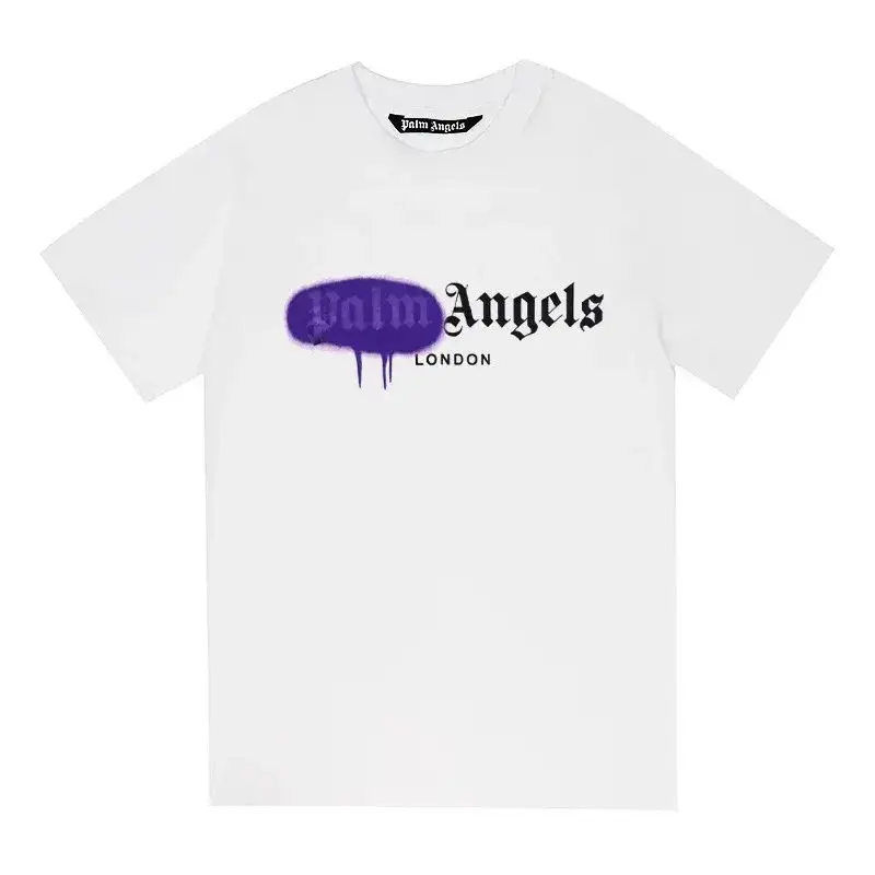 Palm Angels Monogram NY Spray Tee — 2197 white purple colorway — USFans Spreadsheet photo
