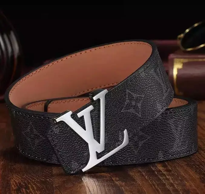 Budget LV Belt — L Classic Black Flower Silver Buckle colorway — USFans Spreadsheet photo