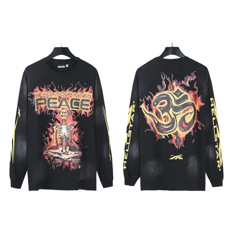 Hellstar Tee Hoodie — D109 wash water black colorway — USFans Spreadsheet photo