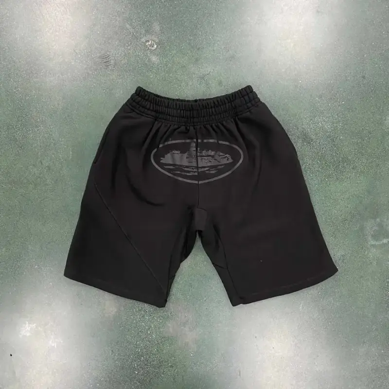 Corteiz short — # C8809 Black Black Print colorway — USFans Spreadsheet photo