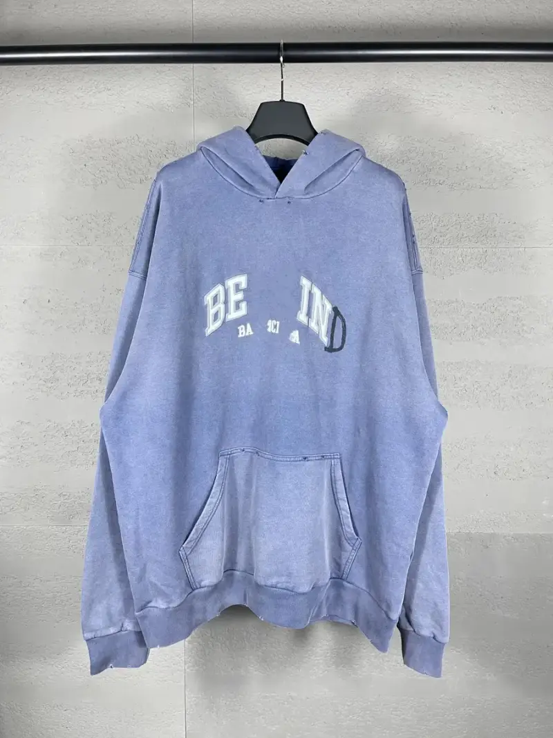 Balenciaga BeKind Hoodie — Washed blue colorway — USFans Spreadsheet photo