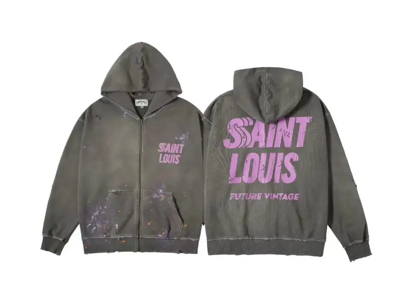 Saint Hoodie — ST645 wash water gray zipper colorway — Kakobuy Spreadsheet photo