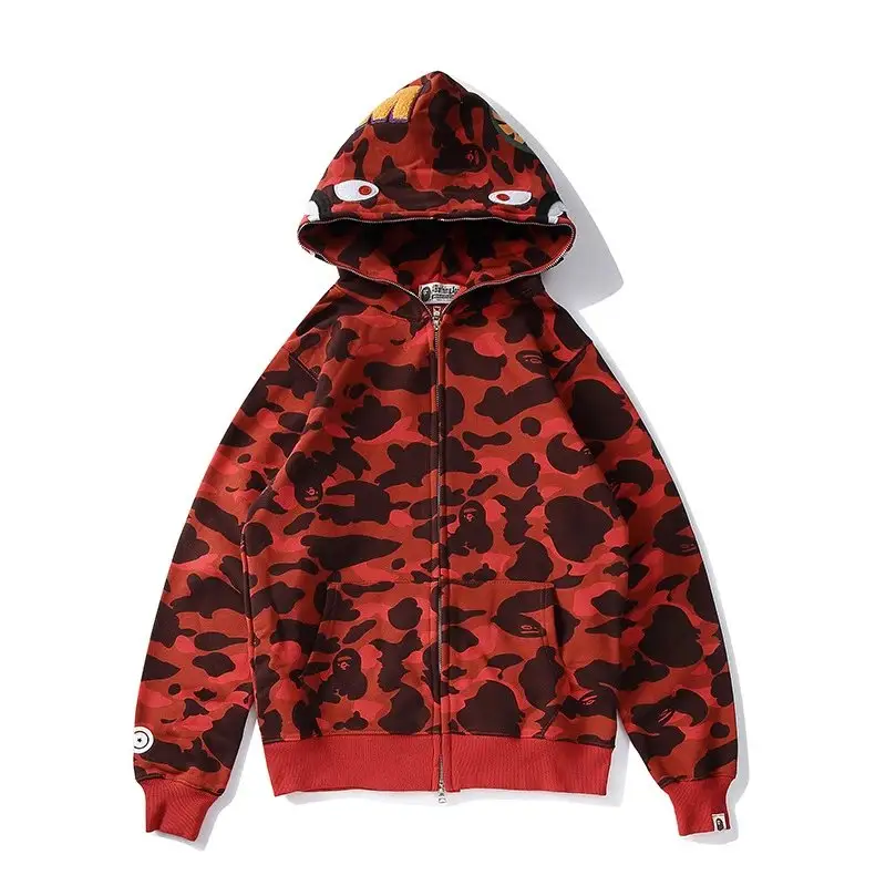 Bape Shark Hoodie (More CW) — 801 red camouflage colorway — USFans Spreadsheet photo
