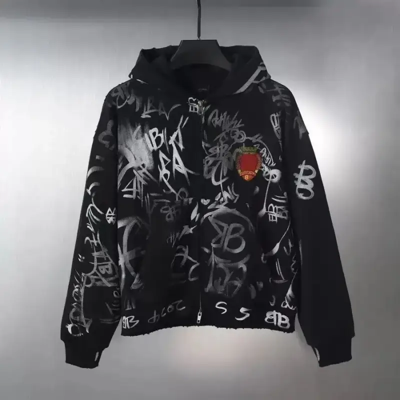 Balenciaga SS24 Graffiti Hoodie — Black colorway — USFans Spreadsheet photo