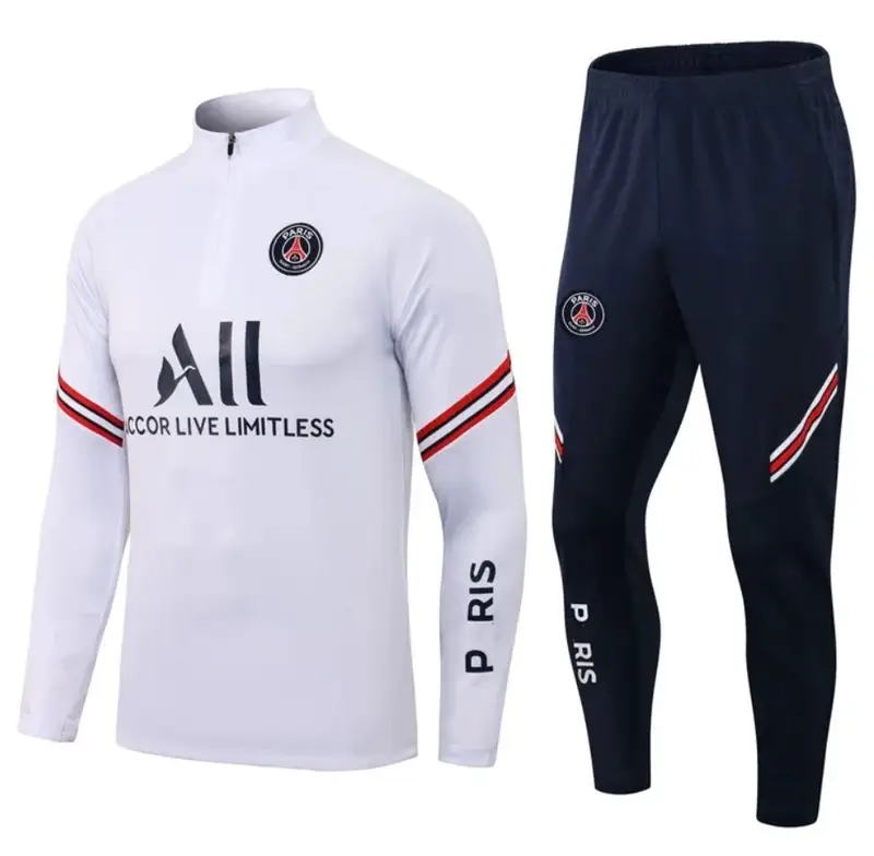 Football PSG Tracksuit — 2122 Paris White colorway — USFans Spreadsheet photo