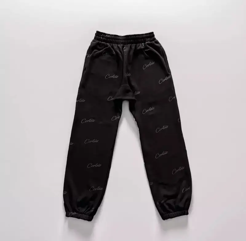 Corteiz Alcatraz Basic Triple Black Pants — Black colorway — USFans Spreadsheet photo