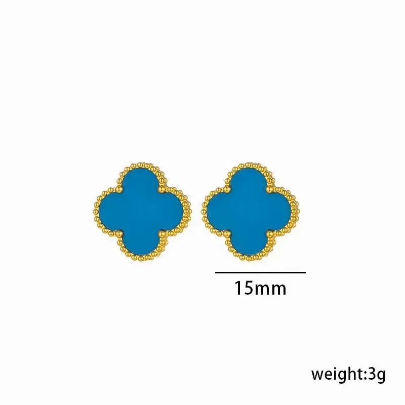 Vancleef Necklace — 6606 blue shell earrings 1.5CM colorway — USFans Spreadsheet photo