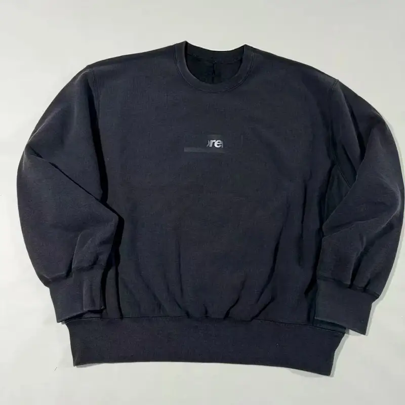 Supreme Zip Hoodie — Crewneck Long Sleeve Washed Black colorway — USFans Spreadsheet photo