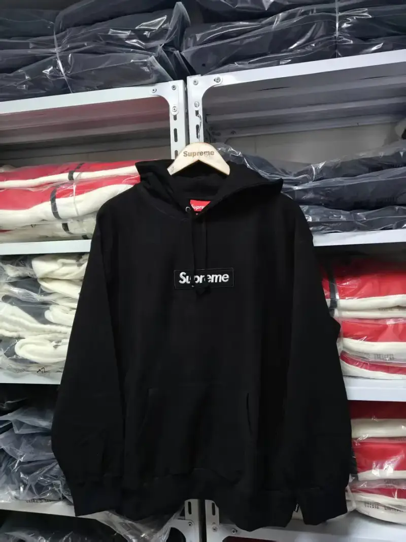 Supreme Box Logo Hoodie 24 — black colorway — USFans Spreadsheet photo