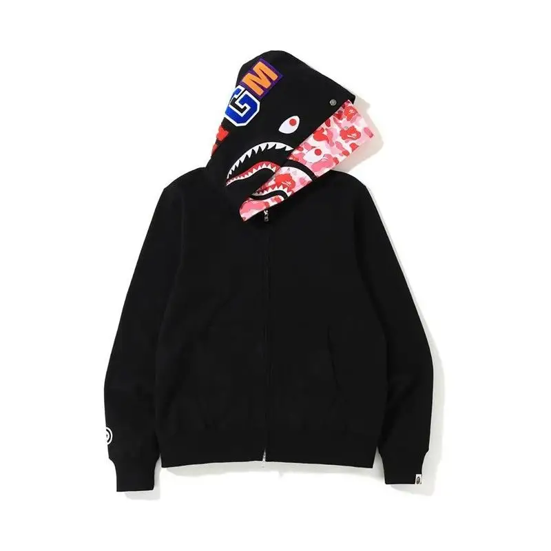 Bape Shark Hoodie — 8806 double cap powder colorway — USFans Spreadsheet photo