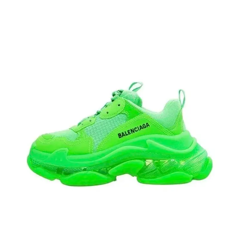 Balenciaga 3S White Shoes — Green colorway — Kakobuy Spreadsheet photo