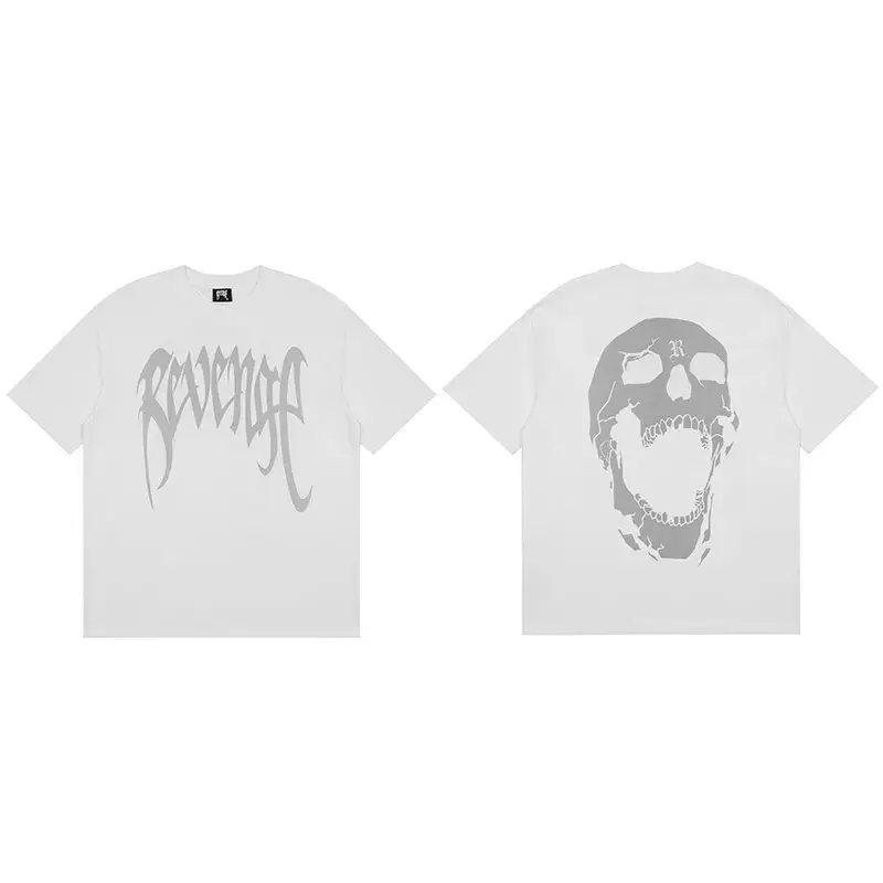 Revenge T-Shirts — White 3M reflective colorway — Kakobuy Spreadsheet photo