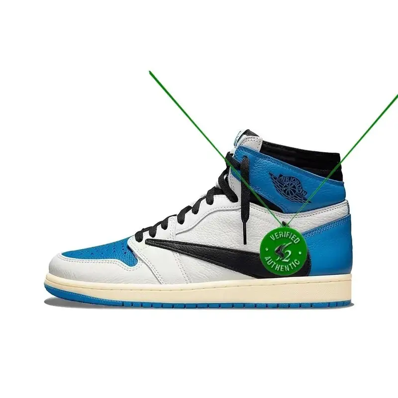Off-White AJ1 University Blue — barb sapphire blue colorway — USFans Spreadsheet photo