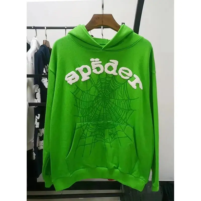 Sp5der Blue Hoodie — new green colorway — USFans Spreadsheet photo