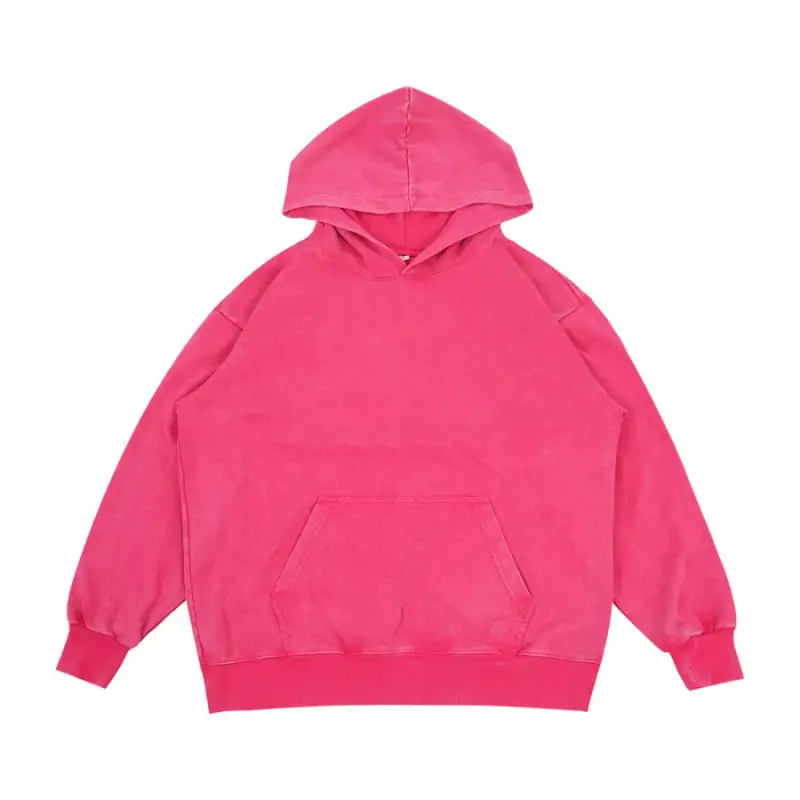 Unionkingdom 450G Washed Hoodie — Washed-out vintage-style rose red colorway — Kakobuy Spreadsheet photo
