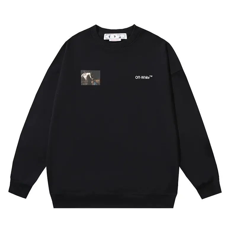 Off-White White Crewneck — 128 black colorway — USFans Spreadsheet photo