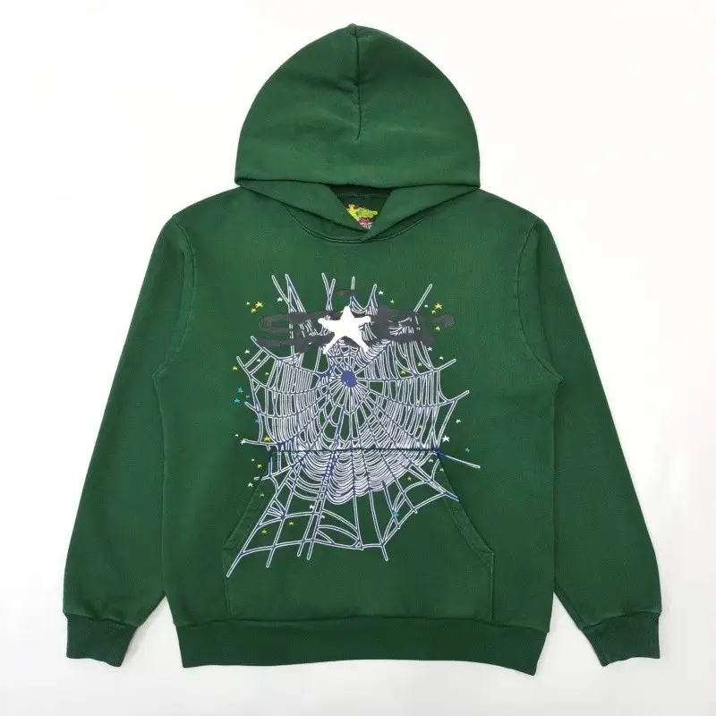 Sp5der Blue Hoodie — blackish green colorway — USFans Spreadsheet photo