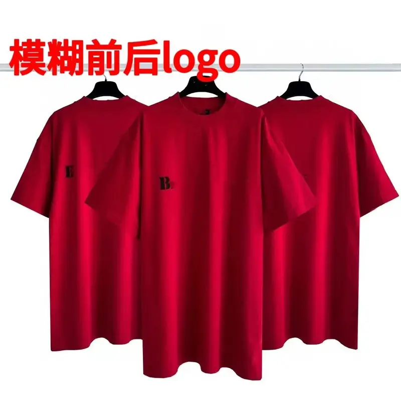Balenciaga Tees — logo red before and after blur colorway — USFans Spreadsheet photo