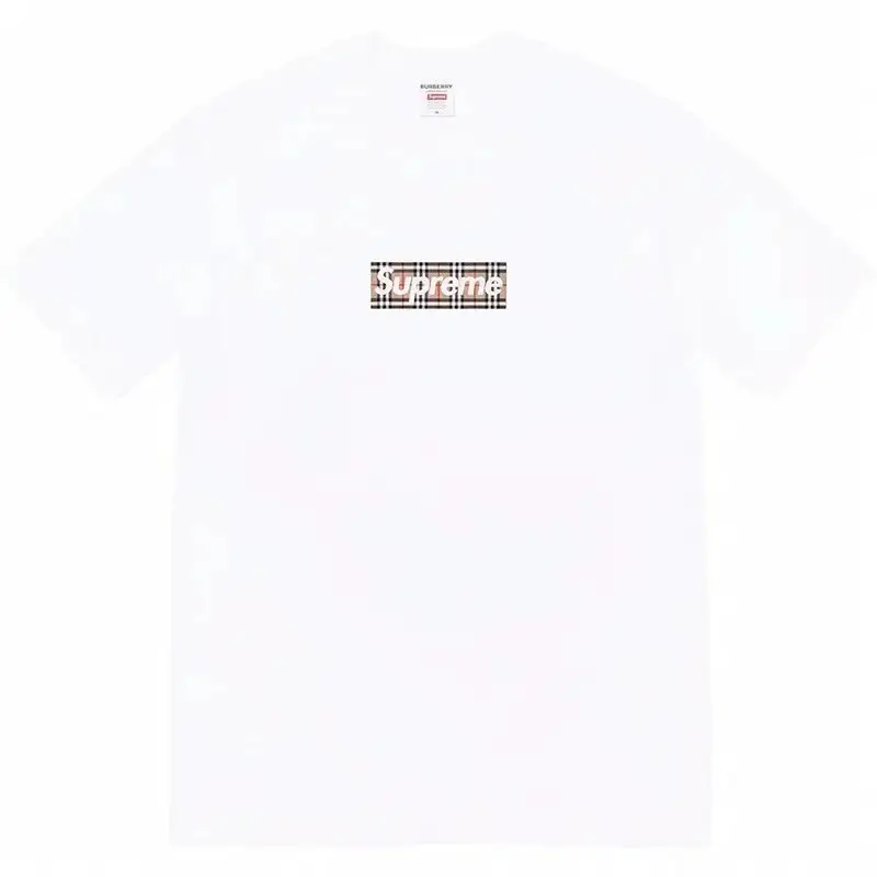 Supreme T-Shirts Cross-Logo — B308 Plaid White colorway — Kakobuy Spreadsheet photo