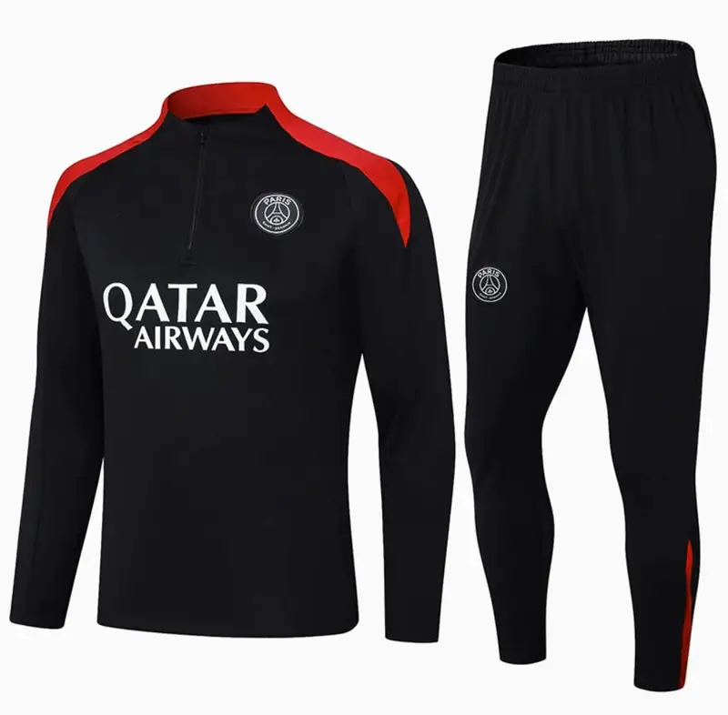 Football Set Tracksuit — 2425 Paris Black Red colorway — USFans Spreadsheet photo