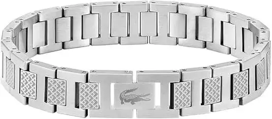 Lacoste Bracelet — Steel ribbon picture logo [as shown with colorway — USFans Spreadsheet photo