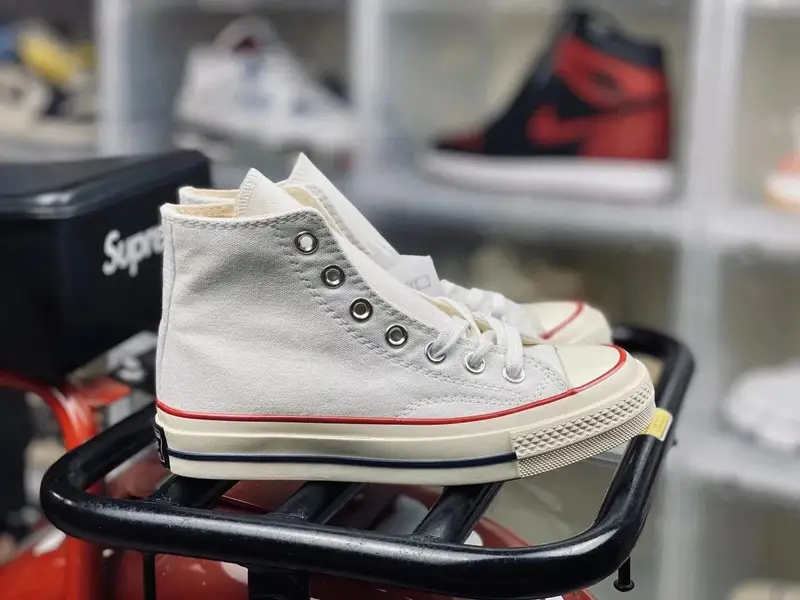 Converse Basic And CDG — White High Top colorway — Kakobuy Spreadsheet photo
