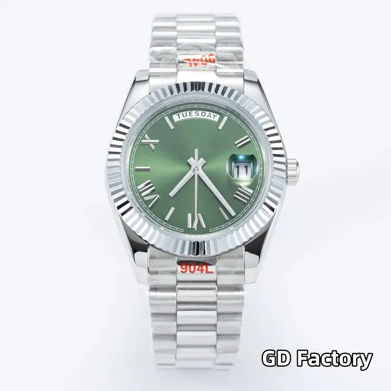 Rolex Datejust 41mm — [Roman plate] silver shell, green plate, steel belt colorway — USFans Spreadsheet photo