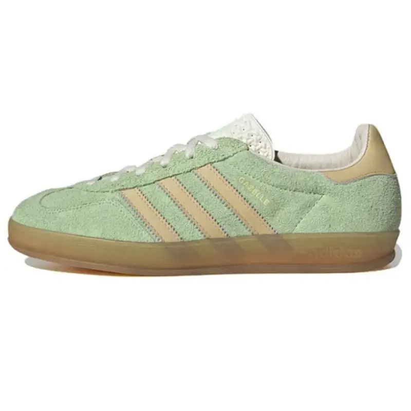 Adidas Originals Gazelle Indoor — Suede matcha green rice white raw rubber colorway — Kakobuy Spreadsheet photo