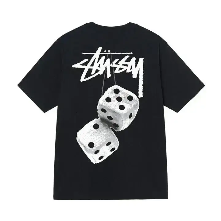 Stussy Tee — Black [Silver Dice]] colorway — Kakobuy Spreadsheet photo