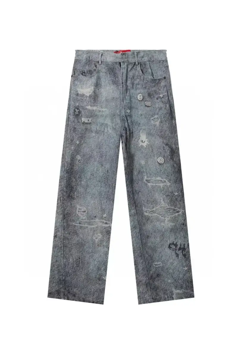Supreme HJR FW24 Week11 Trompe L'oeil Loose Fit Jean — Grayish blue colorway — USFans Spreadsheet photo