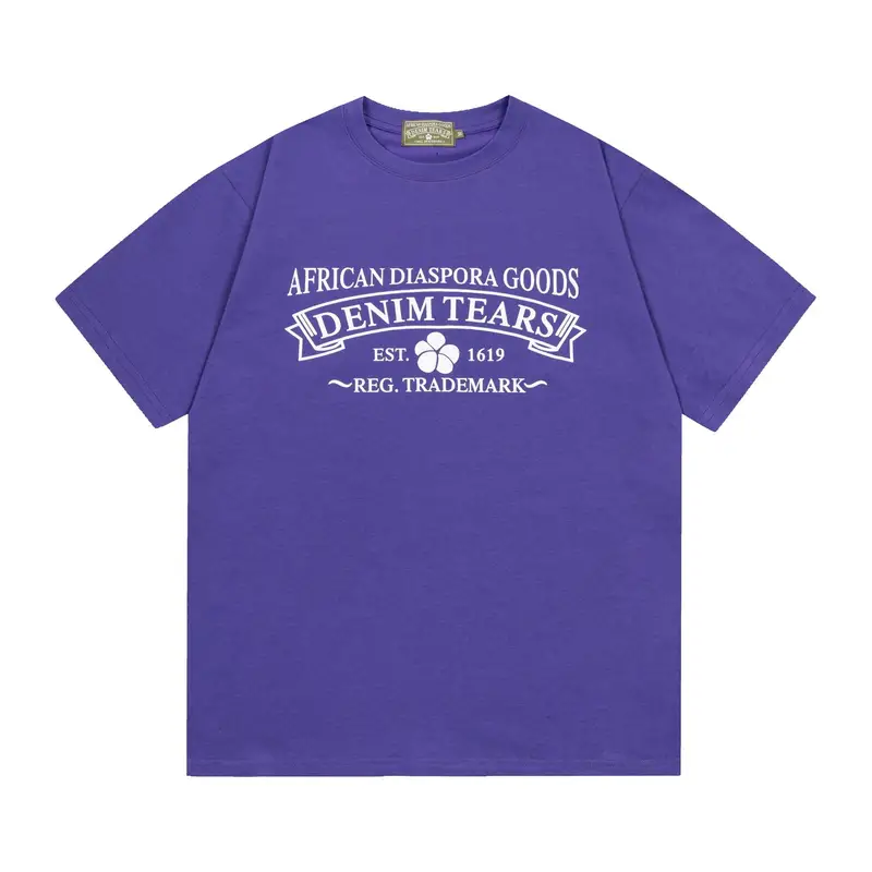 Denim Tears x Offset T-Shirt — purple letters colorway — USFans Spreadsheet photo