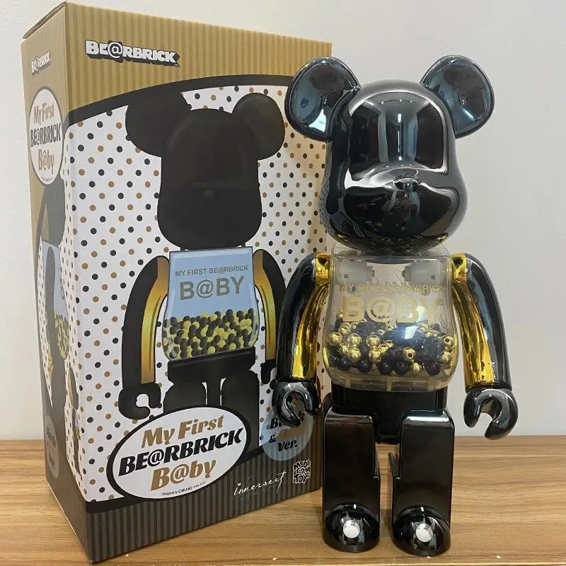 Bearbrick 400% — Electroplating black gold colorway — USFans Spreadsheet photo
