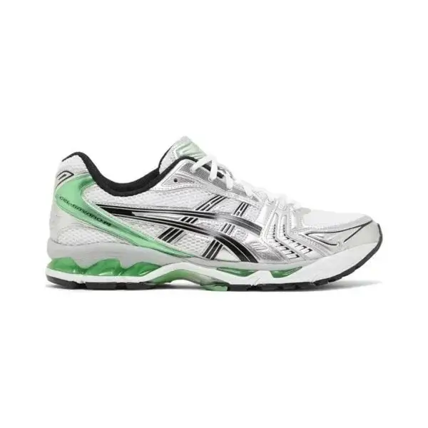 Pink Asics Gel Kayano 14 — WhiteMalachiteGreen colorway — Kakobuy Spreadsheet photo