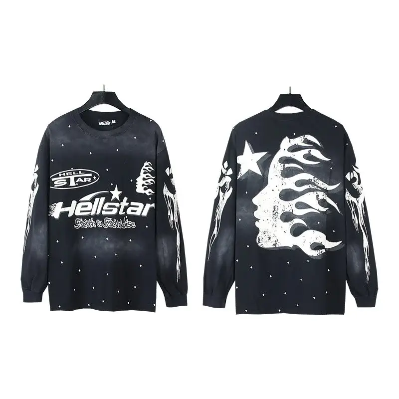 Hellstar Tee Hoodie — D106 Wash water black colorway — USFans Spreadsheet photo