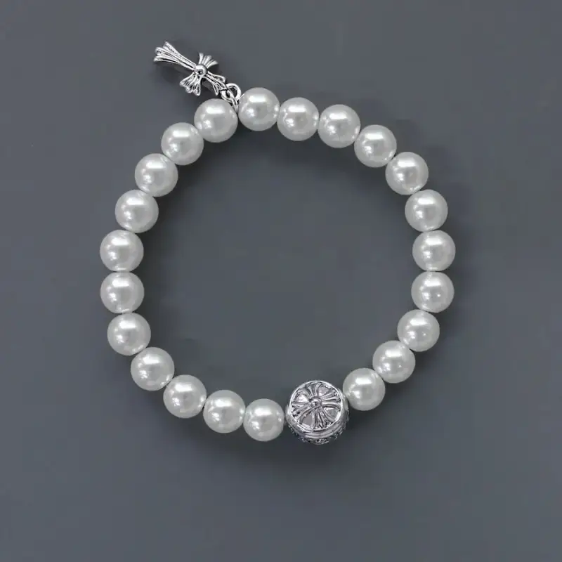 Chrome Hearts Beat Bracelet — Cross Pearl White Gold Bracelet colorway — USFans Spreadsheet photo